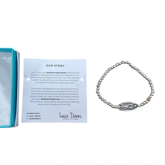 Luca + Danni Our Lady of Guadalupe Silver Plated Stretch Bracelet Size Petite - Picture 4 of 6